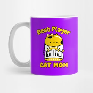 Best Piano Player and Cat Mom. Cat Playing Piano Mug